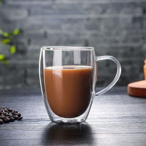 Кружка с двойным дном, стекло