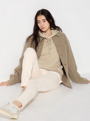 UNIQLO - ультраэластичные брюки джеггинсы, увеличенная длина -  01 OFFWHITE