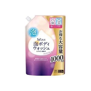 Увлажняющее мыло-пенка "Wins Foaming Body Soap" для тела с гиалуроновой кислотой (цветочный аромат) 1000 мл, мягкая упаковка с крышкой