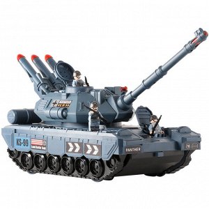 Игровой набор Танк с гаражом внутри + металлические машинки и фигурки