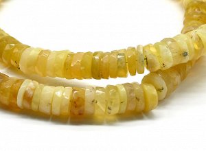 Украшение из Опала желтого диски гр.7*2мм, 50см, 35,4г