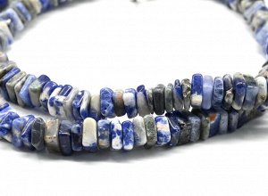 Бусы из Содалита квадрат 6*2мм, 48см, 26,1г