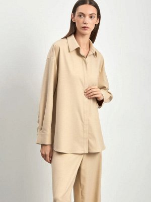 Рубашка однотонная, B3135/haven