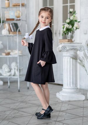Платье школьное Дорофея, цвет черный