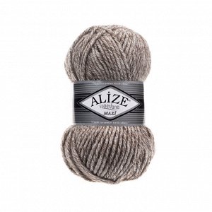 Пряжа Alize Superlana Maxi 100г №803 Светло-коричневый меланж