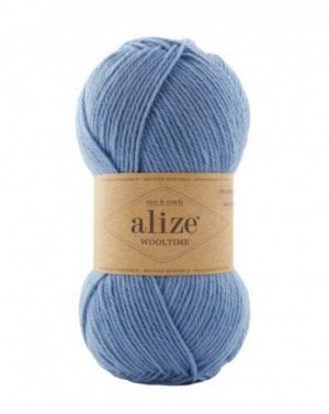 Пряжа Alize Wooltime №432 Стальной синий