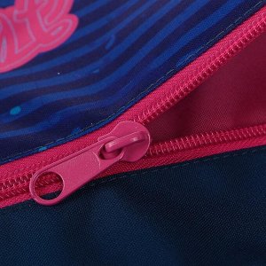 Мешок для обуви с карманом 430*350 Belmil Flamingo дев рюкзак, синий/розовый