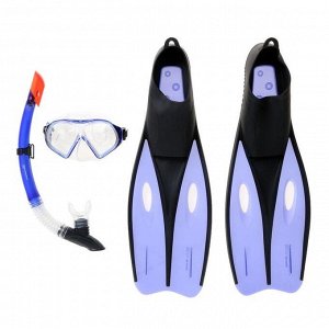 Набор для плавания Dream Diver, для взрослых, 3 предмета: маска, трубка, ласты, размер 40-42, цвет МИКС Bestway