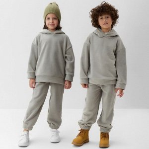 Костюм флисовый (худи и брюки) детский MINAKU: Fleece Soft, графит.