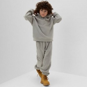 Костюм флисовый (худи и брюки) детский MINAKU: Fleece Soft, графит.