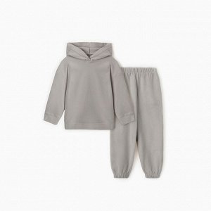 Костюм флисовый (худи и брюки) детский MINAKU: Fleece Soft, графит.