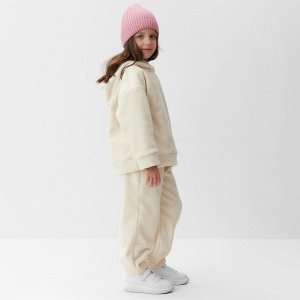 Костюм флисовый (худи и брюки) детский MINAKU: Fleece Soft, бежевый.