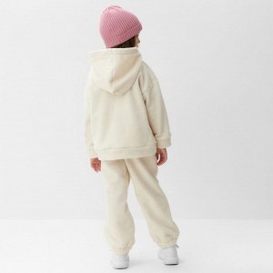 Костюм флисовый (худи и брюки) детский MINAKU: Fleece Soft, бежевый.