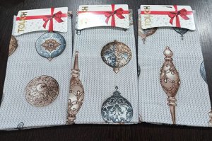 Полотенце кухонное рогожка 45*60 см Новогодняя игрушка
