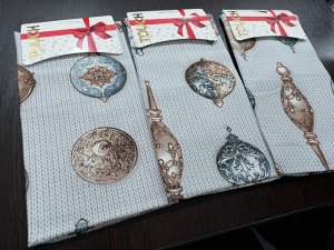 Полотенце кухонное рогожка 45*60 см Новогодняя игрушка