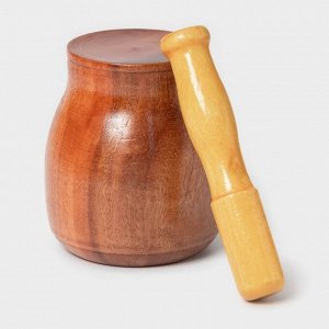 Ступка с толкушкой Доляна «Бамбук», d=10 см