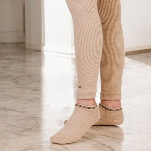 Шерстяные носки для кроссовок, короткие, 70% шерсть, размер 41-43, бежевые