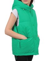 24107 GREEN Жилет утепленный женский (100 гр. холлофайбер)