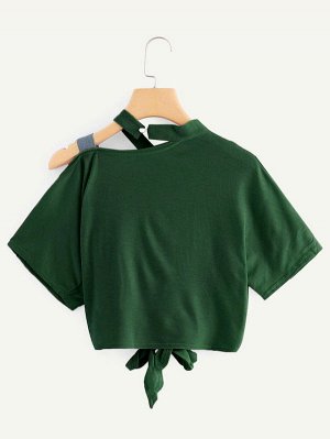 Блузка Темно-зеленый