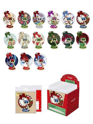 Новогоднее подвесное украшение из картона, 7,2x10,2x0