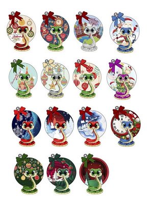 Новогоднее подвесное украшение из картона, 7,2x10,2x0