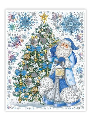 Новогоднее оконное украшение, 30x38