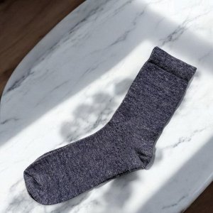 Носки из шерсти мериноса, размер 44-46  для межсезонья (темно-синий)