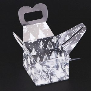 Коробка подарочная новогодняя складная ПВХ «Новый год» 5x5x5 см