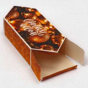 Коробка - конфета новогодняя подарочная складная «С Новым годом», 14x22x8 см
