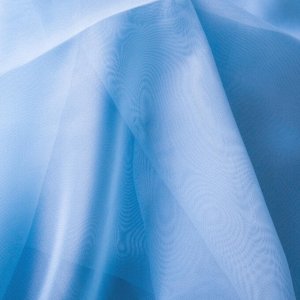 Тюль вуаль 290х260 см, цвет голубой однотонный, пэ 100%