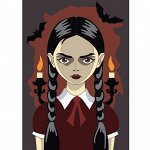 Алмазная мозаика «Мрачная девочка», 15 х 21 см