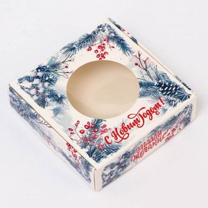 Подарочная коробка сборная с окном «Загадай желание», 10?10?3 см