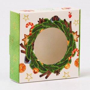 Подарочная коробка сборная с окном «Чудеса случаются», 10x10x3 см