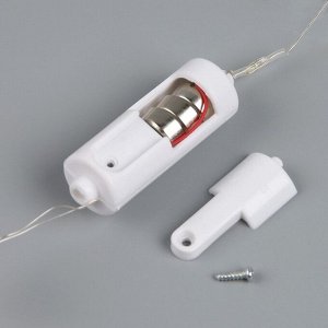 Светодиодные бусы «Звездочки», 80 см, LED(1608)-16-4.6V, AG13x3 (в компл.), 3 режима свечение тёплое белое