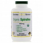 California Gold Nutrition, Органическая спирулина, сертифицирована Министерством сельского хозяйства США, 500 мг, 720 таблеток