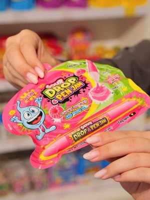 Жидкая карамель-гель + мармелад Raspberry Sour drop pen jam 55 гр