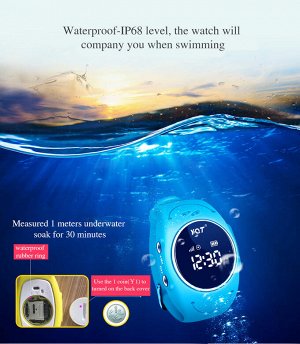 Водонепроницаемые умные детские часы Smart Baby Watch W8