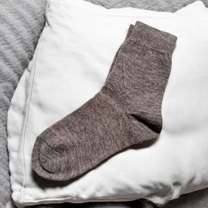 Носки из шерсти мериноса, размер 35-37 для межсезонья (цвет светло-коричневый)