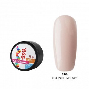 Гель низкой вязкости BSG "Confiture №02" для наращивания и укрепления ногтей, 13гр