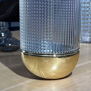 Ваза с золотом большая стеклянная