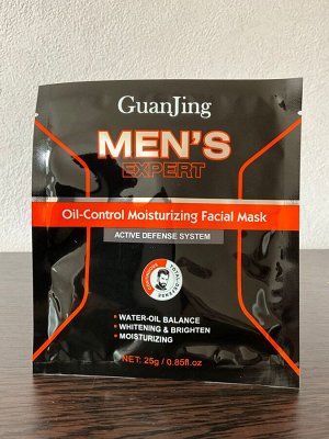 GuanJing Тканевая маска для лица мужская для контроля жирности кожи, 1 шт.
