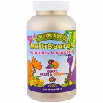 KAL, MultiSaurus, ягоды, виноград и апельсин, 180 жевательных конфет