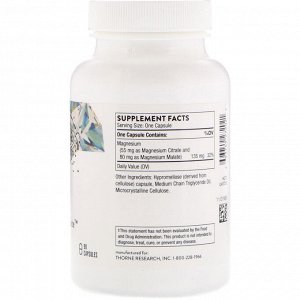 Thorne Research, Magnesium Citramate, 90 капсул