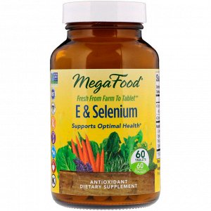MegaFood, E &amp -  Selenium, 60 таблеток