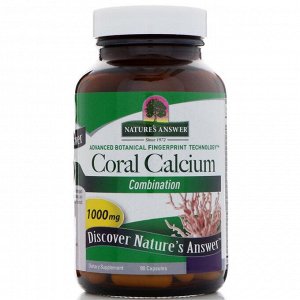 Nature&amp;#x27 - s Answer, Кальций из кораллов, комплекс, 1000 мг, 90 капсул