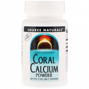 Source Naturals, Кальций из кораллов, порошок, 2 унции (56,7 г)