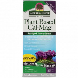 Nature&#x27 - s Answer, Plant Based Cal-Mag, Vanilla Cream Flavor, 16 fl oz (480 ml)