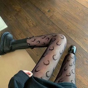 Женские колготки сетка полумесяц