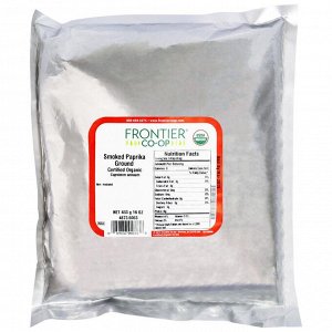 Frontier Natural Products, органическая копченая молотая паприка, 453 г (16 унций)