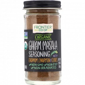 Frontier Natural Products, Organic Garam Masala Seasoning with Cardamon, Cinnamon & Cloves, 2.00 oz (56 g)